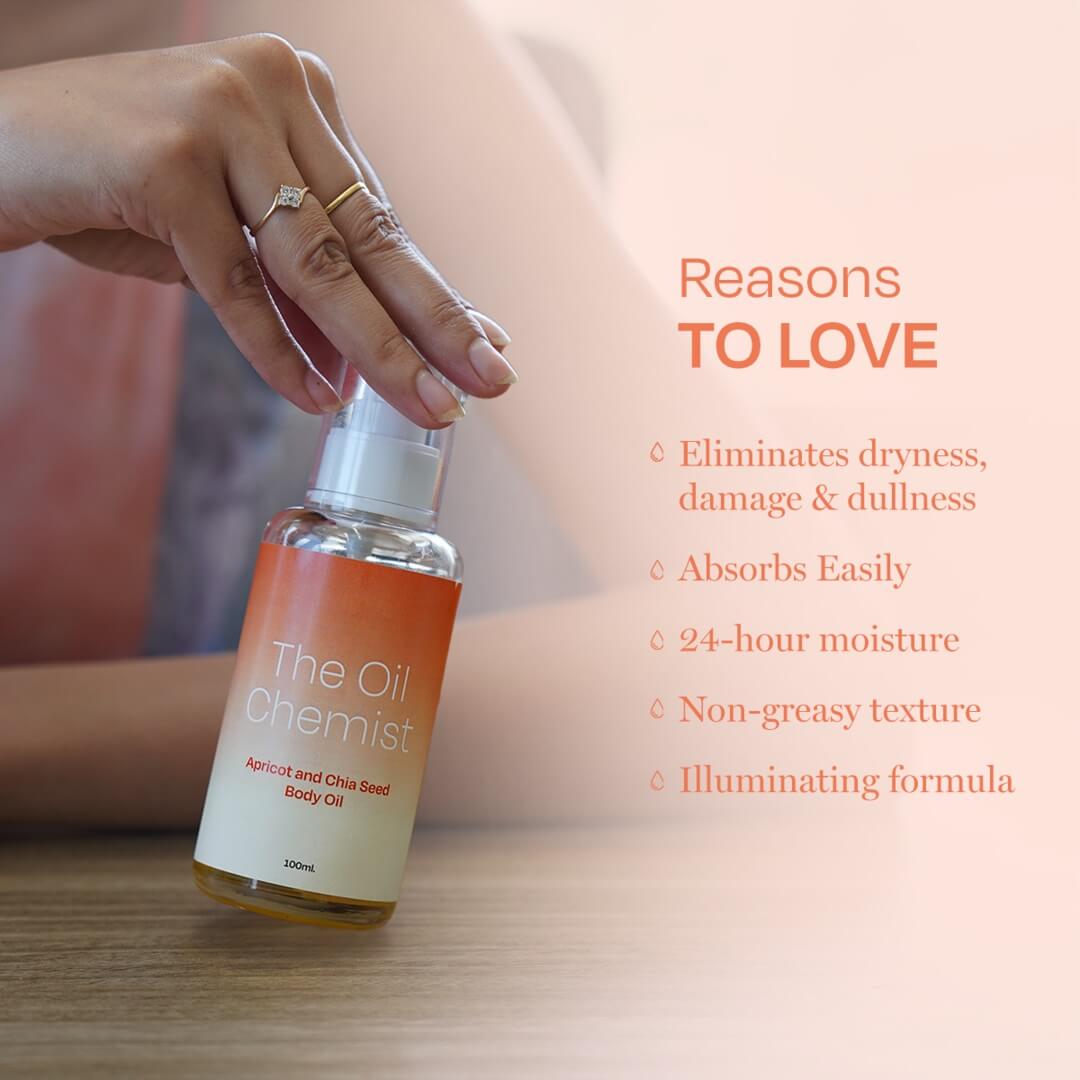 Apricot & Chia Seed After Shower Body Oil Reasons To Love