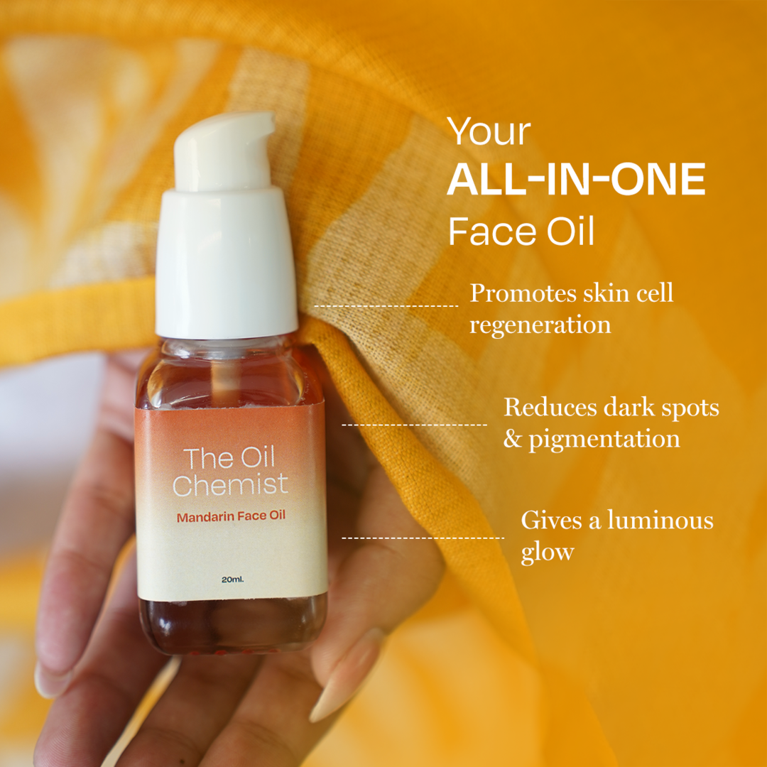 Mandarin Face Oil for a Dewy, Glowing Skin All In One Face Oil