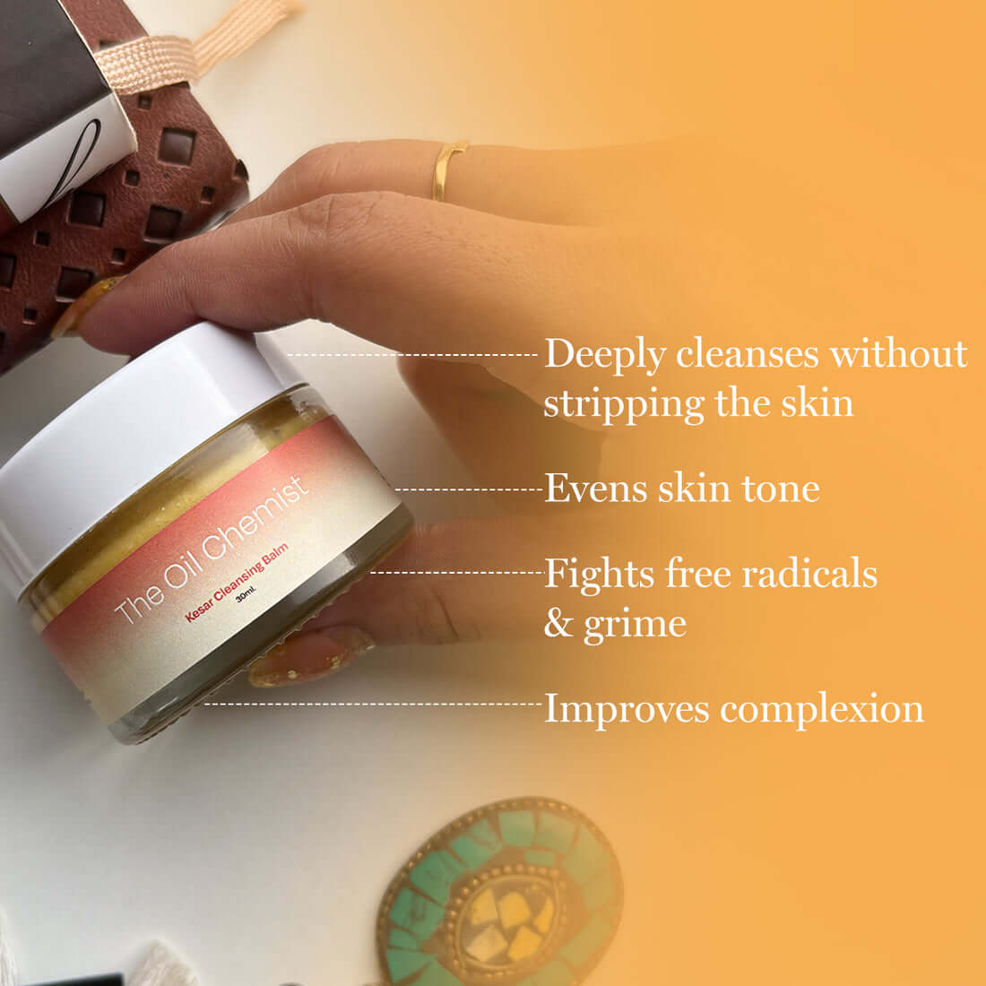 Kesar Cleansing balm Deeply Cleanses 