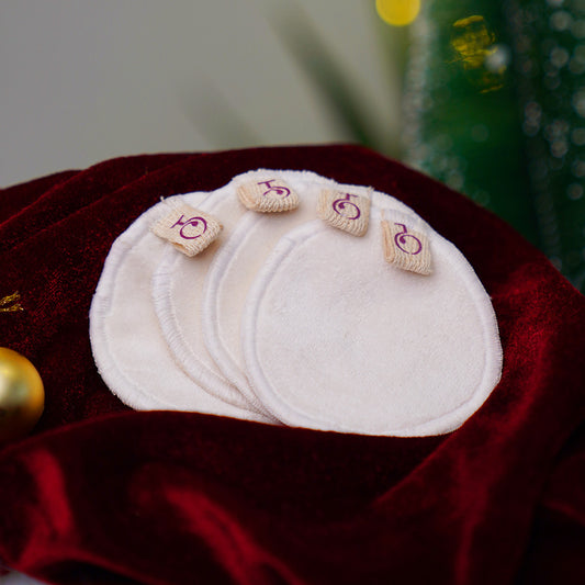 Reusable Bamboo Cotton Gentle Makeup Remover Facial Pads (4 Units) for Eco-Friendly Skincare Solution & Zero-Waste Living